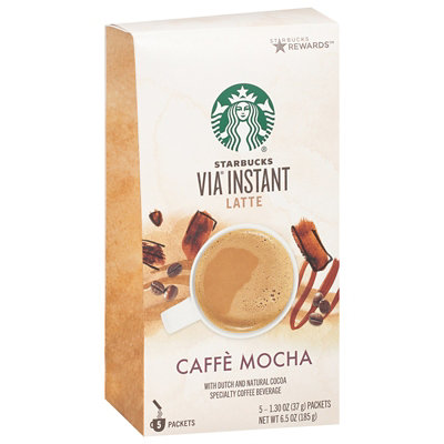 Starbucks VIA Instant Coffee Latte Caffe Mocha Packets - 5-1.3 Oz - Image 3