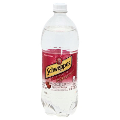 Schweppes Seltzer Water Black Cherry - 1 Liter - Safeway