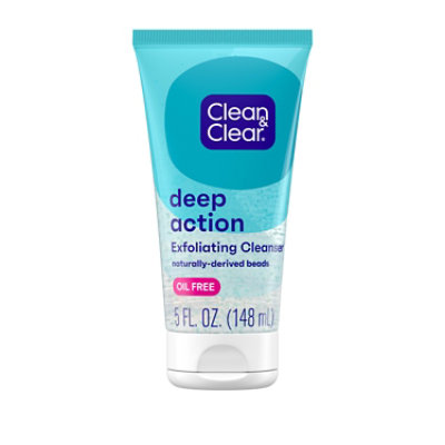 Clean & Clear Deep Action Exfoliating Oil Free Scrub - 5 Oz - Image 1