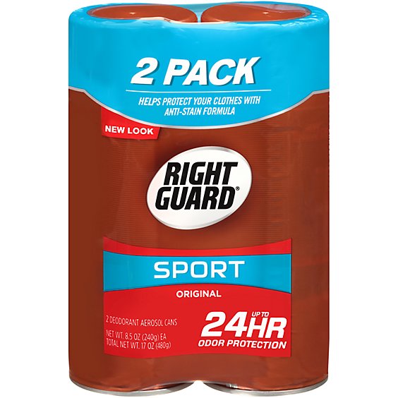 Right Guard Sport Original Deodorant Aerosol Spray - 2-8.5 Oz