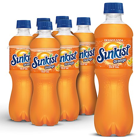 Sunkist Orange Soda Bottle - 6-16.9 Fl. Oz.