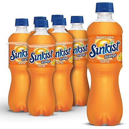 Sunkist Orange Soda Bottle - 6-16.9 Fl. Oz. - Image 1