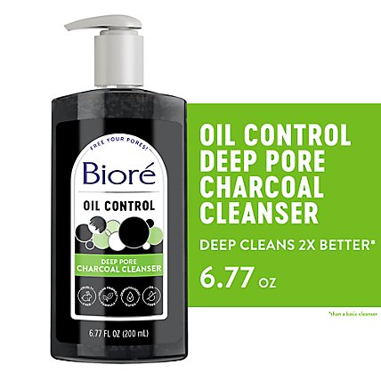Biore Deep Pore Charcoal Cleanser - 6.77 Oz.  - Image 1