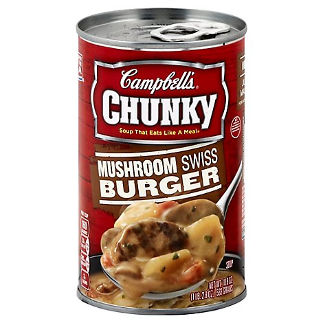 Campbells Chunky Soup Mushroom Swiss Burger - 18.8 Oz