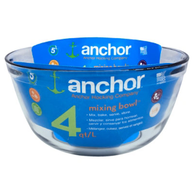 Anchor Hocking Glass Mixing Bowl, 4-Quart