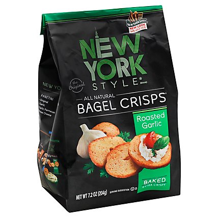 New York Style Roasted Garlic Bagel Crisps - 7.2 Oz - Image 1