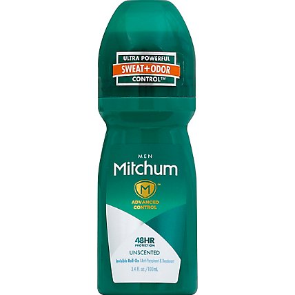 Mitchum Anti-Perspirant & Deodorant For Men Invisible Roll-On Unscented - 3.4 Fl. Oz. - Image 2