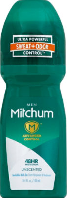 Mitchum Anti-Perspirant & Deodorant For Men Invisible Roll-On Unscented - 3.4 Fl. Oz. - Image 2