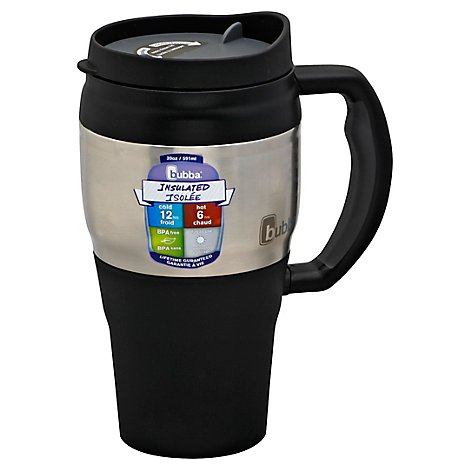 Black Tumbler Cup Bubba Insulated Thermos Travel Mug Hot Cold Coffee Tea 34 oz 