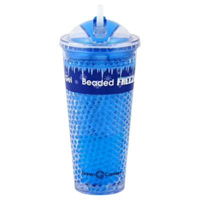 Blue Beaded Gel Tumbler 20oz - Each