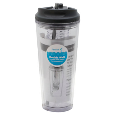 Infuser Grey Tumbler With Straw 20oz - Each