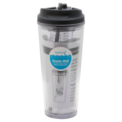 Infuser Grey Tumbler With Straw 20oz - Each
