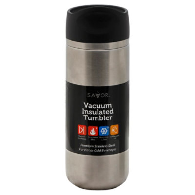 Savor Euro Stainless Steel Travel Tumbler 16oz - Each