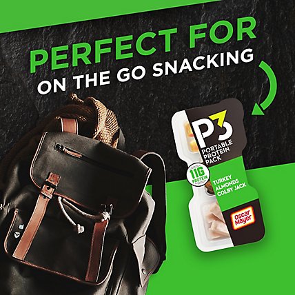 P3 Portable Protein Pack Turkey Almonds Colby Jack Cheese for Low Carb Lifestyle Tray - 2 Oz - Image 2
