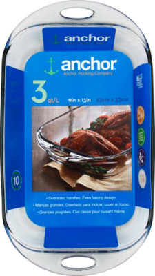 Anchor Bakeware Oversized Handles 9 x 13 Inch 3 Quart - Each - Image 2