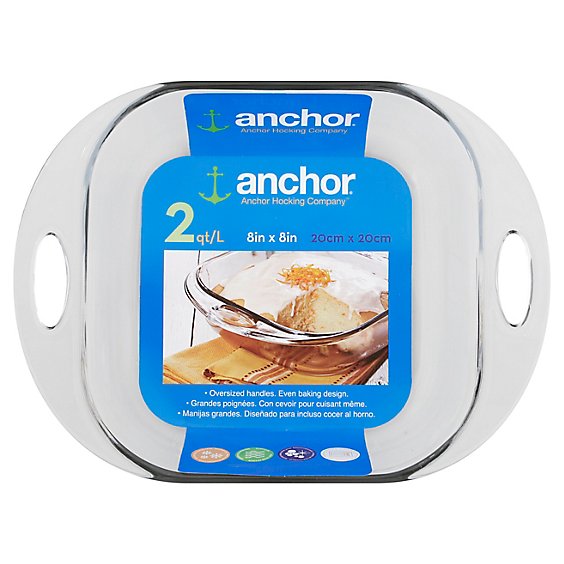 Anchor Bakeware Oversized Handles 8 x 8 Inch 2 Quart - Each