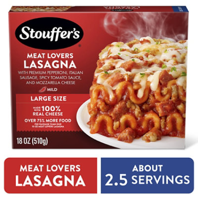 Stouffer's Meat Lovers Frozen Lasagna Meal - 18 Oz - Image 1