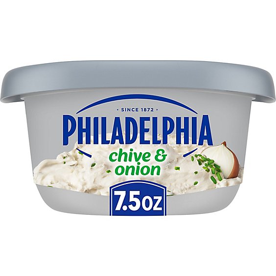 Philadelphia Chive & Onion Cream Cheese Spread Tub - 7.5 Oz