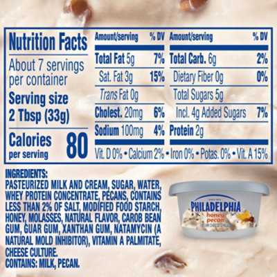 Philadelphia Honey Pecan Cream Cheese Spread Tub - 7.5 Oz - Image 8