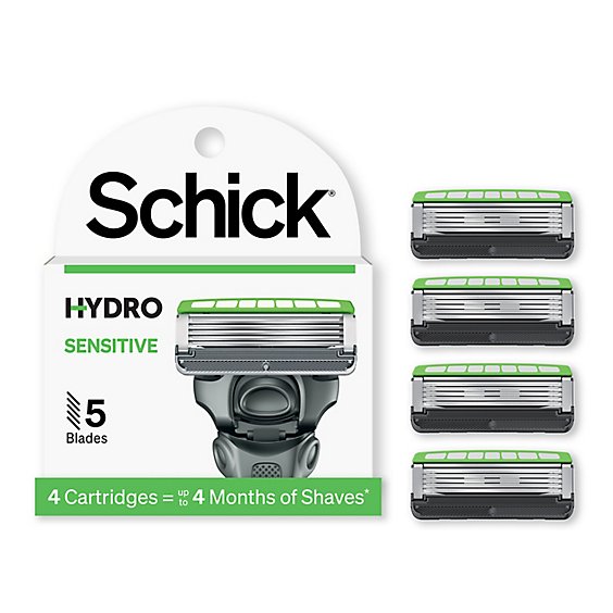 Schick Hydro Sensitive 5 Blade Mens Razor Refills - 4  Count