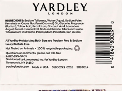 Yardley London Moisturizing Bath Soap Bar English Lavender - 2-4.25 Oz - Image 5