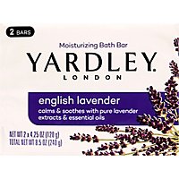 Yardley London Moisturizing Bath Soap Bar English Lavender - 2-4.25 Oz - Image 2