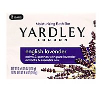 Yardley London Moisturizing Bath Soap Bar English Lavender - 2-4.25 Oz