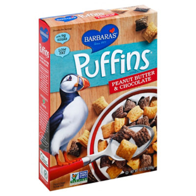 Barbaras Puffins Cereal Peanut Butter & Chocolate - 10.5 Oz