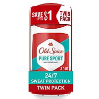 Old Spice High Endurance Anti-Perspirant Deodorant for Men Pure Sport Scent - 2-3.0 Oz - Image 2