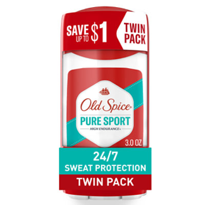 Old Spice Pure Sport Scent High Endurance Anti Perspirant & Deodorant Solid - 2-3 Oz