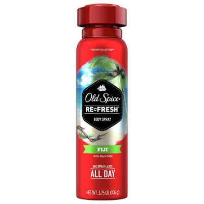 Old Spice Re Fresh Body Spray Fiji With Palm Tree - 3.75 Oz