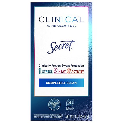 Secret Clinical Strength Antiperspirant & Deodorant Clear Gel Completely Clean - 1.6 Oz - Image 3