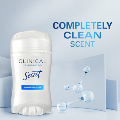 Secret Clinical Strength Antiperspirant & Deodorant Clear Gel Completely Clean - 1.6 Oz - Image 6