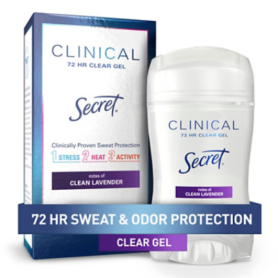 Secret Clinical Strength Clear Gel Antiperspirant and Deodorant Clean Lavender - 1.6 Oz - Image 1