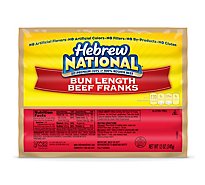 Hebrew National Bun Length Beef Franks Hot Dogs - 6 Count