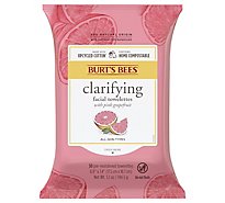 Burts Bees Towelettes Facial Cleansing with Pink Grapefruit Seed Oil - 30 Count