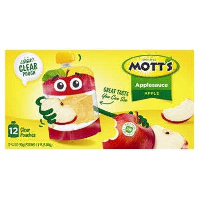 Motts Applesauce Apple Clear Pouches - 12-3.2 Oz - Image 3