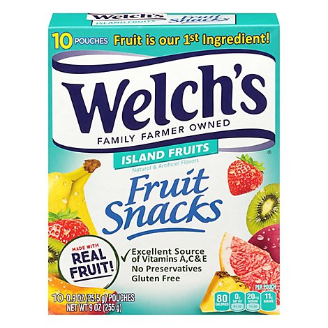 Welchs Fruit Snacks Island Fruits - 10-0.9 Oz