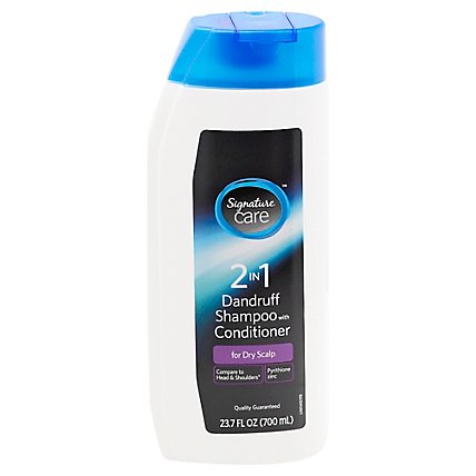 Signature Care Shampoo With Conditioner 2in1 Dandruff For Dry Scalp - 23.7 Fl. Oz. - Image 3