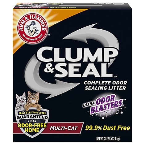 ARM & HAMMER Cat Litter Clump & Seal Odor Sealing Multi-Cat Box - 28 Lb