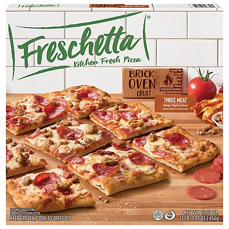 Freschetta Pizza Brick Oven Crust Meat Medley Frozen - 23.09 Oz