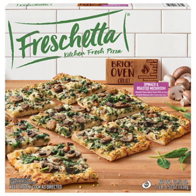 Freschetta Pizza Brick Oven Crust Roasted Mushroom & Spinach Frozen - 22.52 Oz - Image 3
