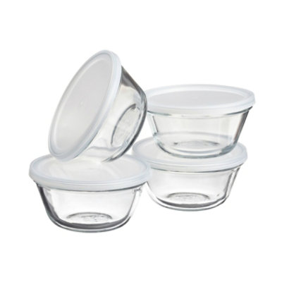 Anchor Hocking Custard Cups With Plastic Lids 4-6 Ounce - Each - Image 1