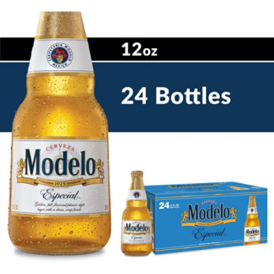 Modelo Especial Lager Mexican Beer 4.4% ABV Bottle - 24-12 Fl. Oz. - Image 1