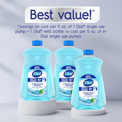 Dial Complete Spring Water Antibacterial Liquid Hand Soap Refill - 52 Fl. Oz. - Image 4