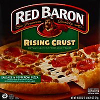 Red Baron Pizza Rising Crust Sausage & Pepperoni Frozen - 20.25 Oz - Image 2