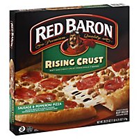 Red Baron Pizza Rising Crust Sausage & Pepperoni Frozen - 20.25 Oz - Image 1