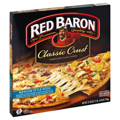 Red Baron Pizza Classic Crust Mexican Style - 21.03 Oz