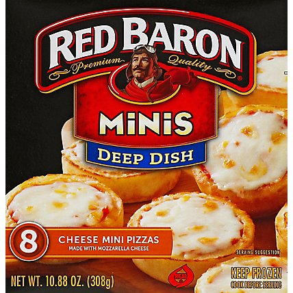 Red Baron Pizza Deep Dish Minis Cheese 8 Count - 10.88 Oz - Image 2