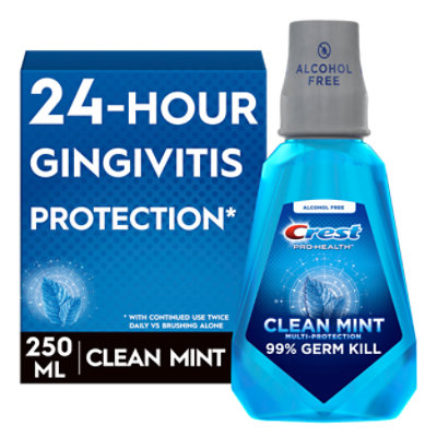 Crest Pro Health Mouthwash Multi-Protection Clean Mint Alcohol Free - 8.4 Fl. Oz.